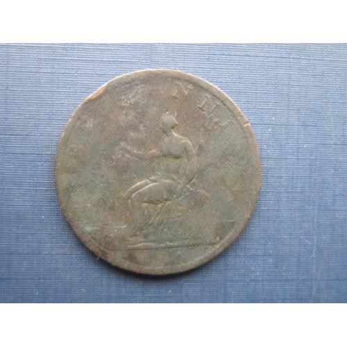 Монета 1/2 пол пенни Англия Великобритания 1807 Георг III