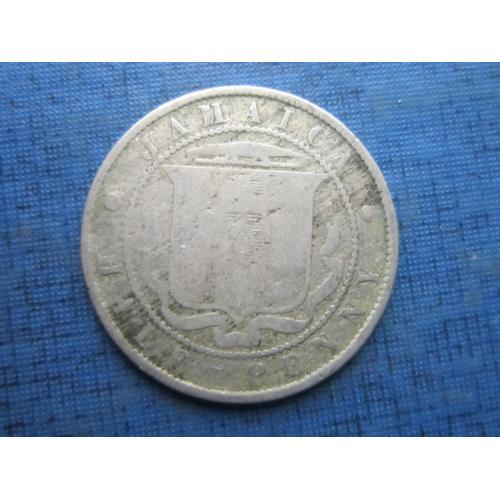 Монета 1/2 пол пенни Ямайка Британская 1891 Виктория