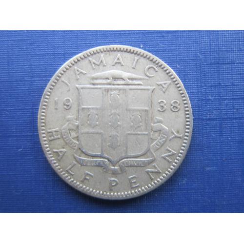 Монета 1/2 пол пенни Ямайка Британская 1938
