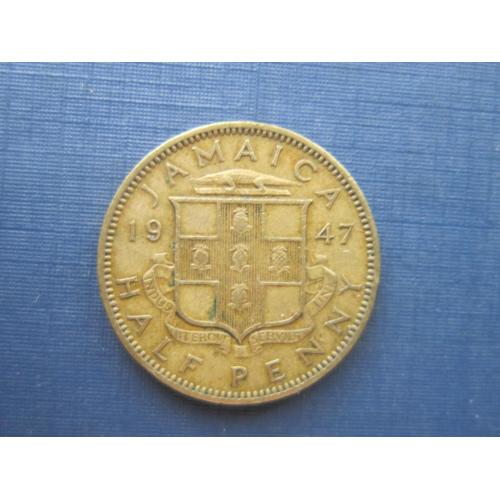 Монета 1/2 пол пенни Ямайка Британская 1947