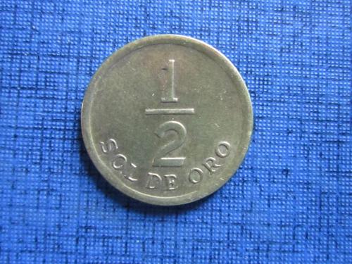 Монета 1/2 пол соль де оро Перу 1976 маленькая состояние