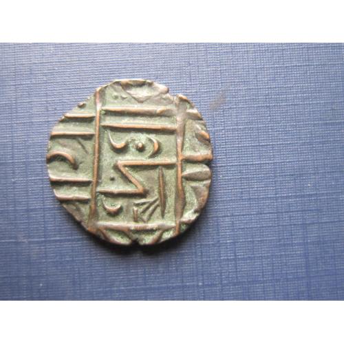 Монета 1/2 рупии Бутан 1835-1910 состояние