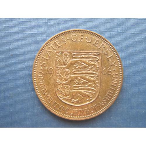 Монета 1/24 шиллинга (1/2 пенни) Джерси Великобритания 1923 состояние