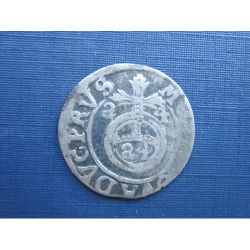 Монета 1 /24 таллера драйпелькер 1.5 гроша Бранденбург-Пруссия 1624 серебро