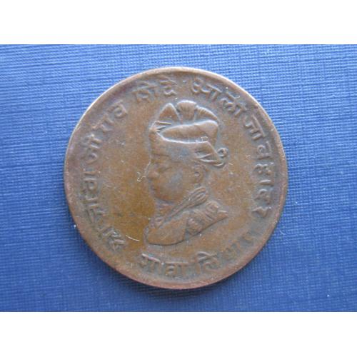 Монета 1/4 анны Гвалиор Индия 1929 потоньше