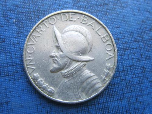 Монета 1/4 бальбоа Панама 1982