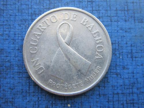 Монета 1/4 бальбоа Панама 2008 Защита женщин Профилактика рака молочной железы