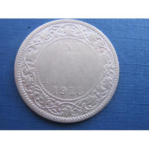 Монета 1/4 четверть анна Индия Британская 1918 нечастая как есть