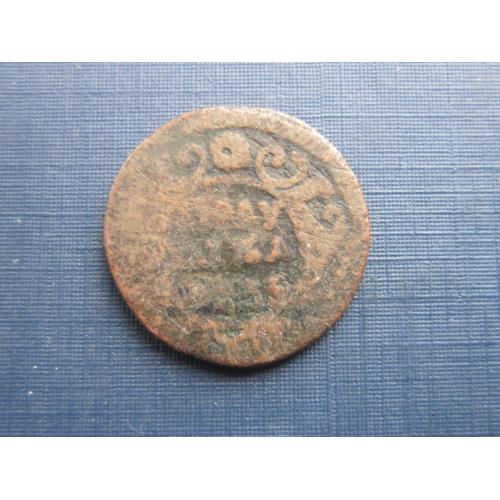 Монета 1/4 копейки полушка российская империя 1735
