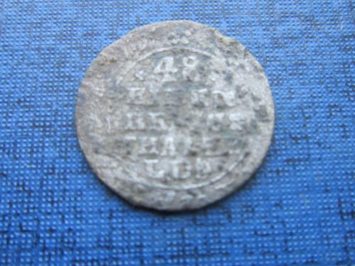 монета 1/48 таллера 1/2 гроша Померания 176- год серебро Адольф Фридерик Шведская оккупация