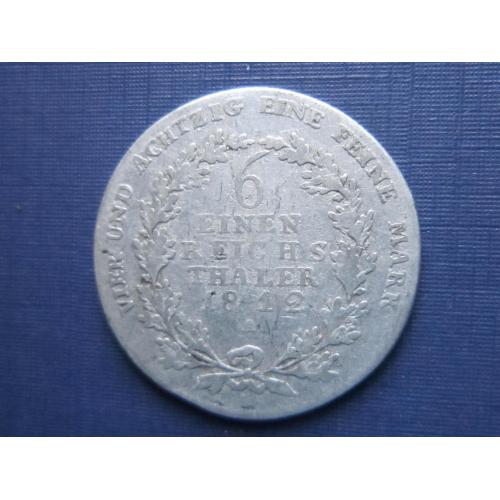 Монета 1/6 таллера Германия Пруссия 1812 А серебро