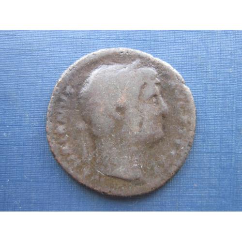 Монета 1 асс Древний Рим бронза как есть