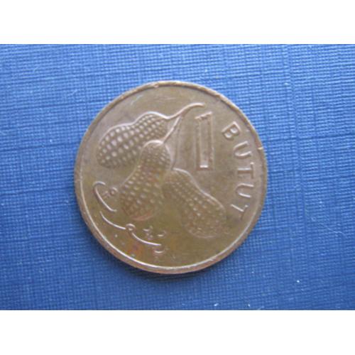 Монета 1 бутут Гамбия 1974 арахис