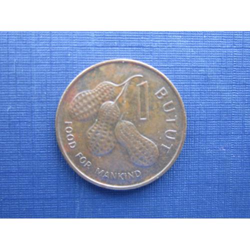 Монета 1 бутут Гамбия 1985 арахис