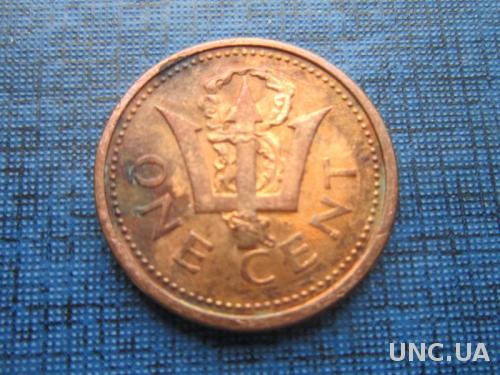 Монета 1 цент Барбадос 1990
