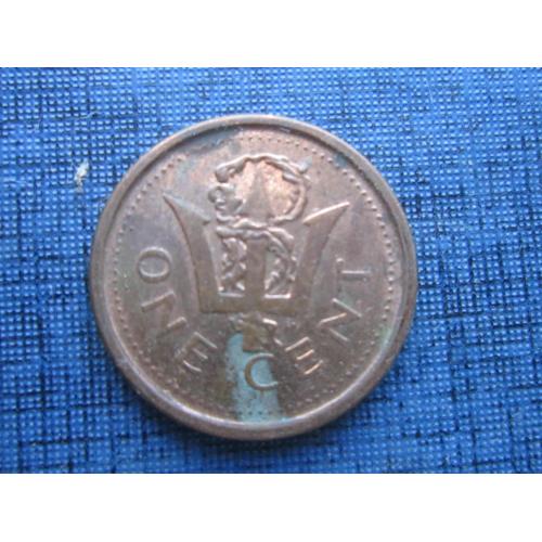 Монета 1 цент Барбадос 2009