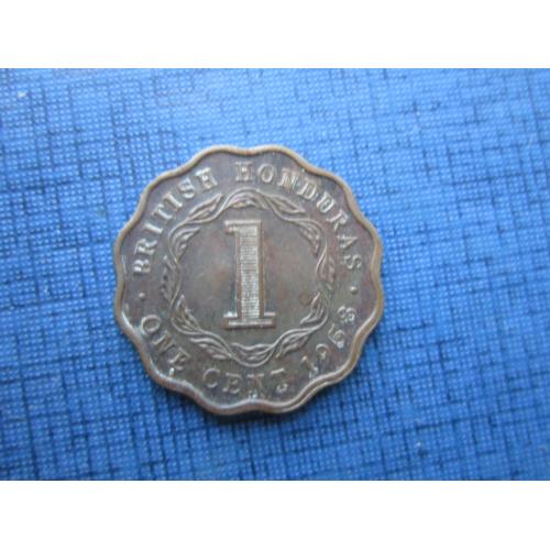 Монета 1 цент Британский Гондурас (Белиз) 1958 очень редкая + редкий год