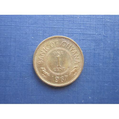 Монета 1 цент Гайана 1967 фауна птицы
