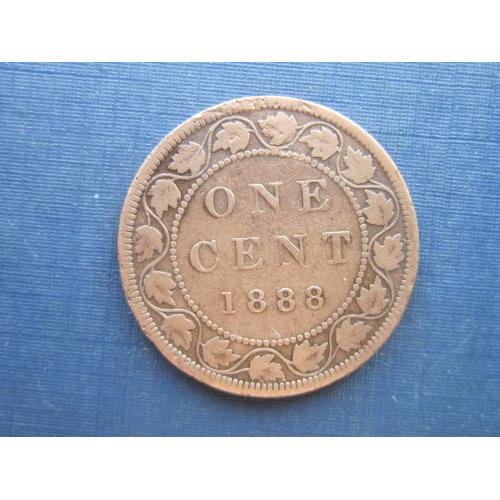 Монета 1 цент Канада 1888 Виктория неплохая