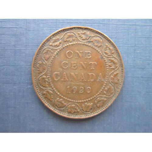 Монета 1 цент Канада 1920 состояние