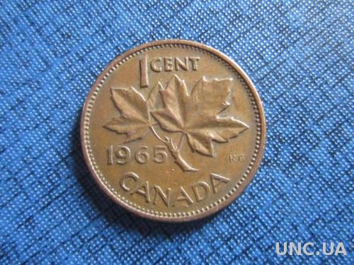 Монета 1 цент Канада 1965
