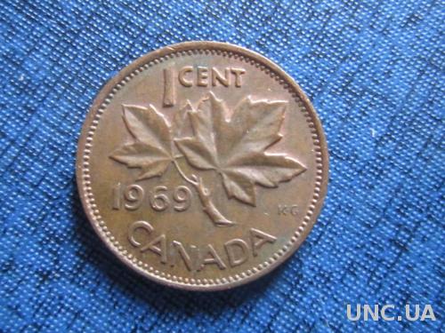 Монета 1 цент Канада 1969
