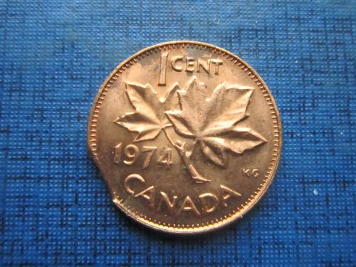 Монета 1 цент Канада 1974 брак монетного двора выкус