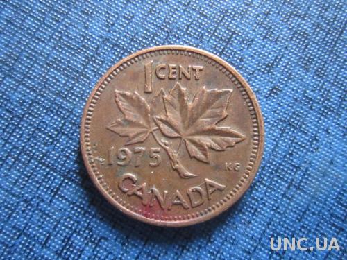 Монета 1 цент Канада 1975
