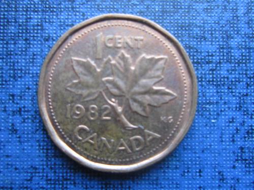 Монета 1 цент Канада 1982
