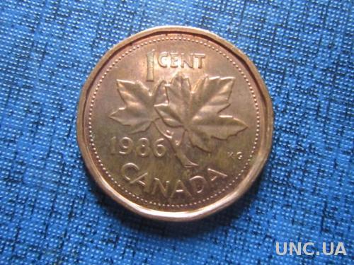 Монета 1 цент Канада 1986
