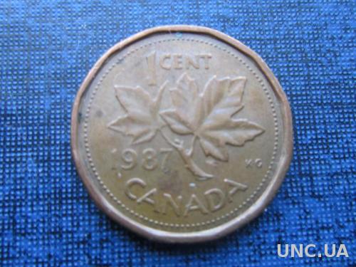 монета 1 цент Канада 1987
