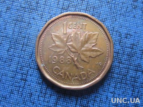 Монета 1 цент Канада 1988
