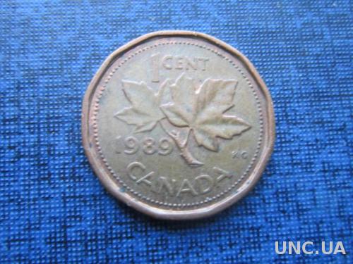 монета 1 цент Канада 1989
