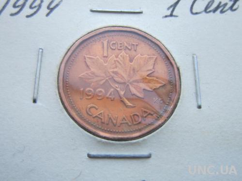 монета 1 цент Канада 1994
