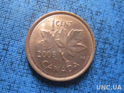 Монета 1 цент Канада 2005
