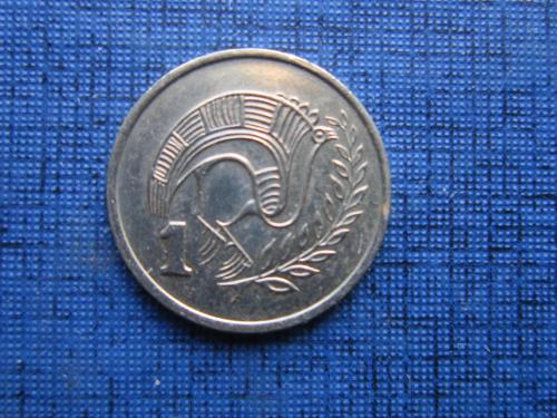 Монета 1 цент Кипр 1983 фауна птица