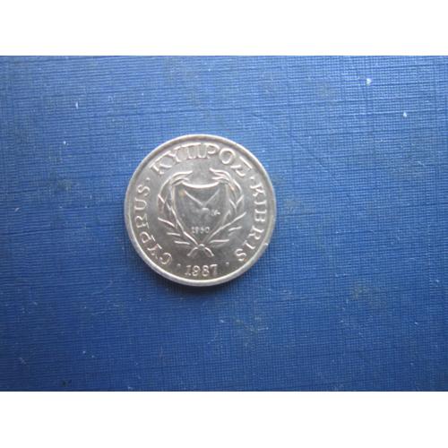 Монета 1 цент Кіпр 1987 фауна птах