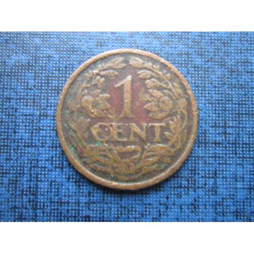 Монета 1 цент Кюрасао Нидерландский 1947