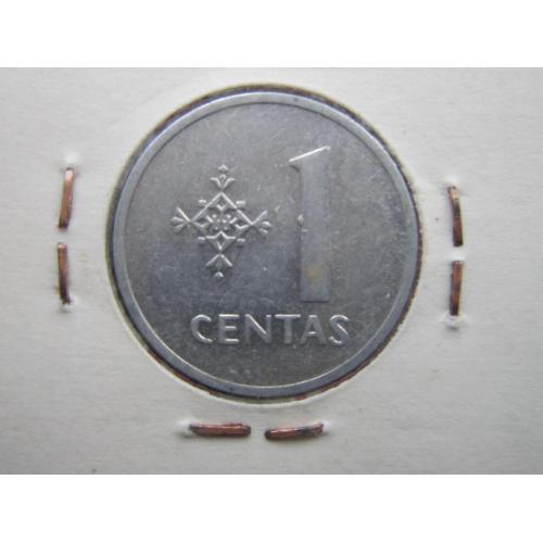 Монета 1 цент Литва 1991