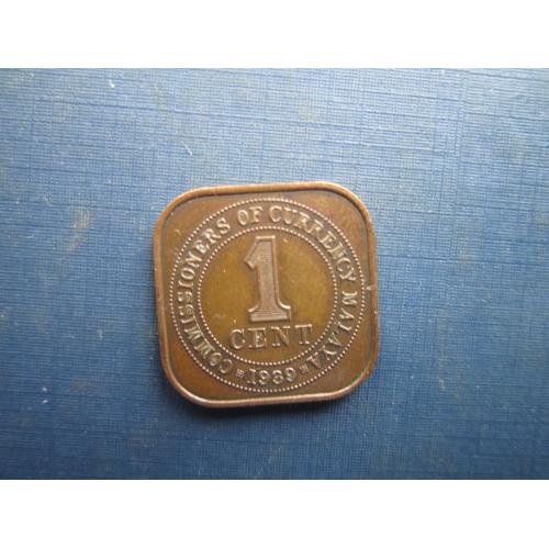 Монета 1 цент Малайя Британська 1939 стан