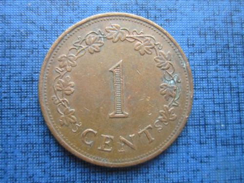 монета 1 цент Мальта 1975