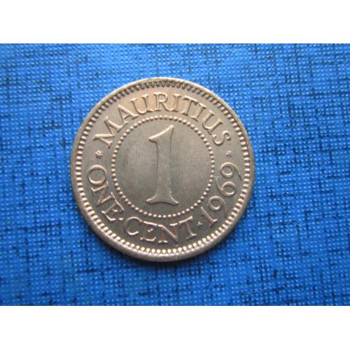 Монета 1 цент Маврикий Британский 1969 редкая состояние