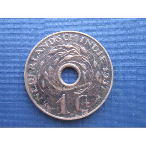Монета 1 цент Нидерландская Индия 1937
