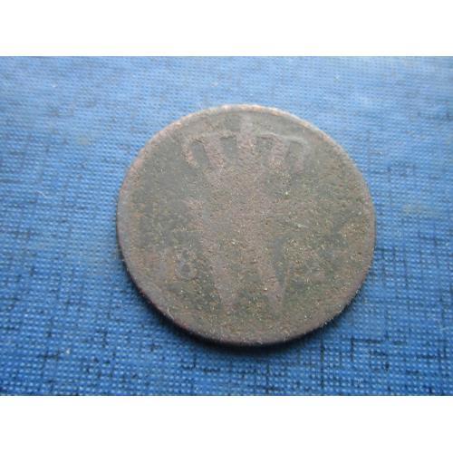 Монета 1 цент Нидерланды 1827 как есть
