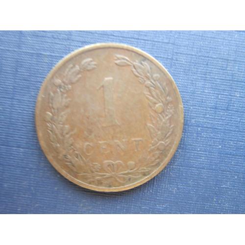 Монета 1 цент Нидерланды 1901