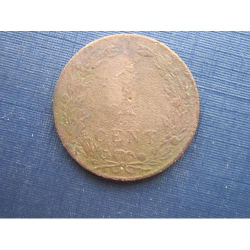 Монета 1 цент Нидерланды 1902