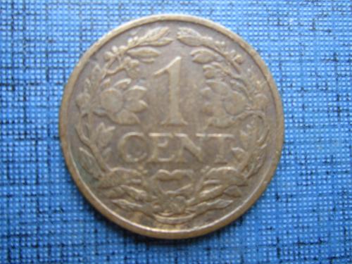 Монета 1 цент Нидерланды 1919