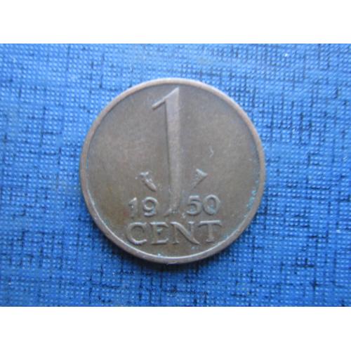 Монета 1 цент Нидерланды 1950
