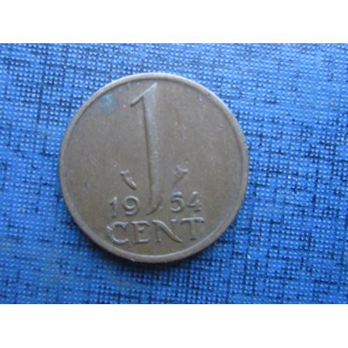 Монета 1 цент Нидерланды 1954