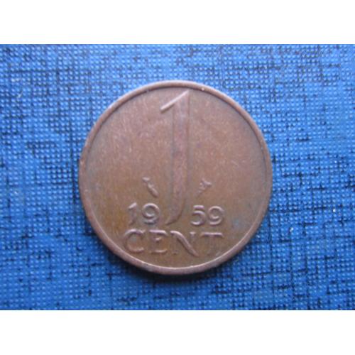 Монета 1 цент Нидерланды 1959